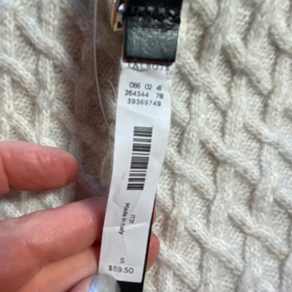 Vintage Talbots Black Super Skinny Belt, 31-35" - Picture 4 of 7